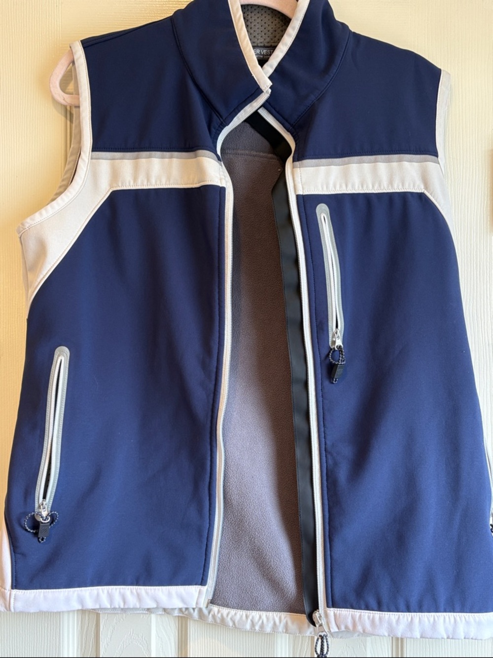 West Marine | Blue & White Traveler Vest Size Large Fleece Lined